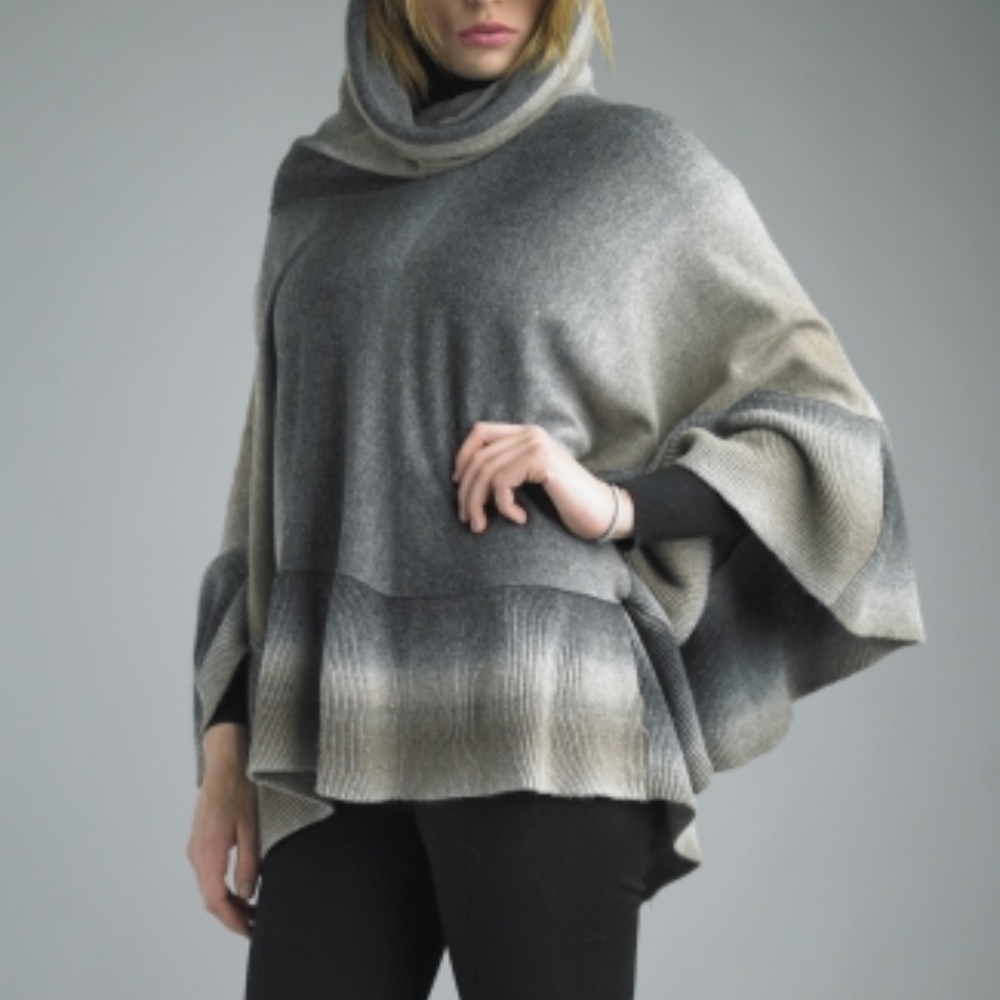 Poncho Sweater with Hood